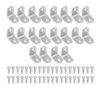 20pcs L Braccia ad angolo in acciaio inossibile con kit per set di viti per la libreria dell'armadio