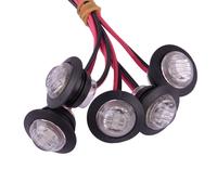 20pcs LED Bullet Side Marker Light Car Truck Trailer 3/4" Amber Light Clear Lens