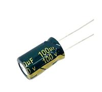 20pcs/lot BC13 high frequency low impedance 100v 100UF aluminum electrolytic capacitor size 10 * 13 100UF 20% Capacitance Meters