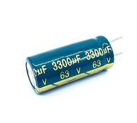 20pcs/lot high frequency low impedance 63v 3300UF aluminum electrolytic capacitor size 18 * 40 3300UF 63v 20% Capacitance Meters