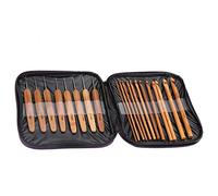 20pcs / Lot Kit di Strumenti per Uncinetto Ganci per Uncinetto Aghi Set di Strumenti per Cucire con Manico in bambù