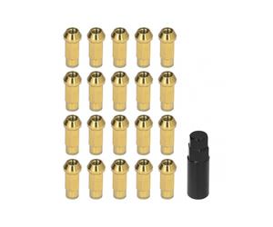 20Pcs M12x1.5 Wheel Lug Nuts with Wrench Socket High Hardeness Replacement for Ford Focus Gold YEMAA