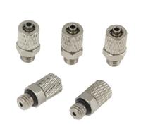 20Pcs M5 4 Mm Conting Push Pneumatico, Connettore Maschile Dritto, Abito Rapido Ad Alta Pressione In Rame Per I Sistemi Pneumatici