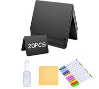 20PCS Mini Chalkboard Signs for Food, Reusable and Reserved Table Signs, Food Labels for Party Buffet, Easy to Write and Wipe Out, Catering Supplies Buffet Display, Place Cards