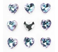 20pcs Multi Forma Ciondolo Cristallo Cuore Perlina Vetro Gemma Fai Collana Fare