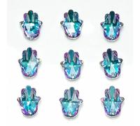 20pcs Multi Forma Ciondolo Cristallo Cuore Perlina Vetro Gemma Fai Collana Fare