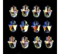 20pcs Multi Forma Ciondolo Cristallo Cuore Perlina Vetro Gemma Fai Collana Fare