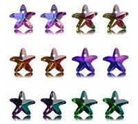 20pcs Multi Forma Ciondolo Cristallo Cuore Perlina Vetro Gemma Fai Collana Fare