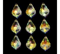 20pcs Multi Forma Ciondolo Cristallo Cuore Perlina Vetro Gemma Fai Collana Fare