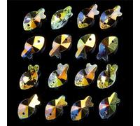 20pcs Multi Forma Ciondolo Cristallo Cuore Perlina Vetro Gemma Fai Collana Fare