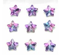 20pcs Multi Forma Ciondolo Cristallo Cuore Perlina Vetro Gemma Fai Collana Fare