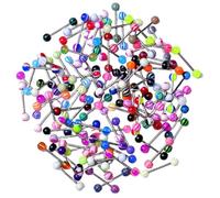 20Pcs Multicolor In Acciaio Inox Filettato Esternamente Palle di Ricambio Bilanciere Lingua Anelli Bar Monili Per Il Corpo E Piercing Piercing Bilanciere Parti Per Le Donne Degli Uomini Fashion profes