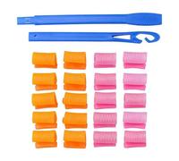20pcs Non Elettrico Bigodini Di Capelli Senza Calore Curling Strumento Rulli Per Onde Naturali NoHeat Danni Viaggio Friendly Non Elettrico Bigodini