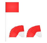 20pcs Red Marking Flags for Lawn, Lawn Landscape Flags, Yard Watering