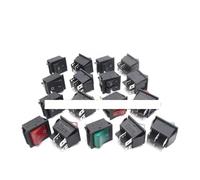 20Pcs Rocker Power Switch Kit 25 * 31mm KCD4-201 4 Pin 6 Pin 2/3 Position 16A 250V 20A 125VAC Green Red Black Button with Light RRBXXUYN