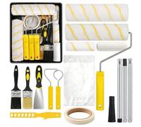 20pcs Rullo Pittura Kit, Set Di Rulli Per Pittura, Set Di Rulli E Vassoi, Set Di Rulli Da Pittura Con Asta Di Estensione, Rullo Per Pittura Professionale, Per Dipingere Pareti, Soffitti, Porte