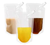 20pcs Sacchetti per Bevande Riutilizzabili 500ml | BPA-Free | Impermeabili e Sigillati | Ideali per Liquori/Succhi/Viaggi | Sacchetti Trasparenti per Festival e Picnic