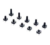 20PCS Serie 6X6 Interruttore di Tatto 6 * 6 * 4.3/5/6/7/8/9/10mm Spilli 2/4 Piedi Staffa Orizzontale Interruttore di Pulsante DIP PCB(Middle 2Pin,6x6x7mm)