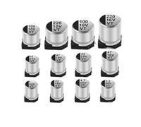 20Pcs SMD Capacitor 4x5.4mm Aluminum Electrolytic Capacitors 10V470UF 16V10UF 16V22UF 25V10UF 35V4.7UF 50V1UF 50V2.2UF CZAOINCU(10V47UF 4x5.4)