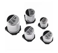 20pcs SMD Electrolytic capacitor aluminum 6.3V 10V 16V 25V 35V 50V 1UF 2.2UF 4.7UF 10UF 47UF 100UF 220UF 330UF 470UF 680UF EKFBQBGW(10V 47UF)