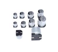 20pcs SMD Electrolytic capacitor aluminum 6.3V 10V 16V 25V 35V 50V 1UF 2.2UF 4.7UF 10UF 47UF 100UF 220UF 330UF 470UF 680UF MQXFCZUX(16V 100UF)