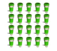 20PCS Terminale for Presa A Banana Isolato Di Sicurezza 32A 4mm 5 Colori Connettore Femmina for Montaggio A Pannello Jack Binding Post(LW Green x 20pcs)