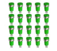 20PCS Terminale for Presa A Banana Isolato Di Sicurezza 32A 4mm 5 Colori Connettore Femmina for Montaggio A Pannello Jack Binding Post(CP Green x 20pcs)