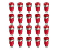 20PCS Terminale for Presa A Banana Isolato Di Sicurezza 32A 4mm 5 Colori Connettore Femmina for Montaggio A Pannello Jack Binding Post(CP Red x 20pcs)