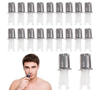 20pcs Testa di ricambio del trimmer per capelli a naso 0.9 Parte di taglialette con acqua di lama interna e accessori per capelli in plastica e ferro nasale resistenti alla ruggine.