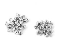 20pcs Testa Rotonda Borchie Rivetti Screwback Borchie per DIY Mestieri, Testa Rotonda Solido Chiodo Rivetto Pulsante Bottoni in argento Vite, Chiodo Screwback Cap Rivetti Cinghia Strap Bag Viti Fai da