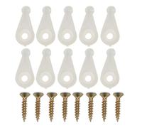 20Pcs Transparent Cabinet Door Glass Retainer Clips with Screws for Mirrors