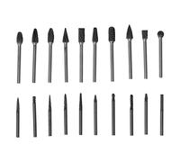 20pcs Tungsten Carburo Rotary Point Double Slot Burr Cutting File di smerigliatrice per la saltura di saltura in metallo Scusta di deburing Gioielli intaglio in legno.