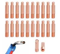 20PCS Ugello Saldatrice Filo Punta Guidafilo M6 0.8 mm in Rame Consumabili MIG Mm Punta Guidafilo Punta di Contatto in Rame Suggerimenti per I contatti di Saldatura per consumabili torcia 15Ak MIG/MAG
