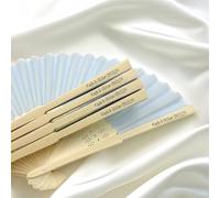 20pcs Ventaglio Di Seta Personalizzato Inciso Ventaglio Pieghevole For Matrimonio Ventagli Vintage, Bomboniera Di Matrimonio Personalizzata, Ventagli Di Seta Personalizzati, Ventagli Di Seta Di Bambù