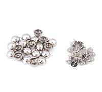 20pcs vite rivetti bottoni borchie per fai-da-te su Scarpe Borsa di Pelle Decorazione DIY (Silver)