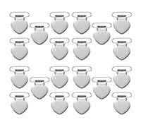 20pezzi Clip Ferma Ciuccio Metallo Forma Di Cuore Per Bretelle E Accessori Creativi Resistenti E Pratici Per Uomini E Donne