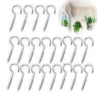 20pezzi Occhielli a Vite per Legno,M3*40mm Ganci a Vite con Occhiello, Viti a Occhiello Piccole Ganci Avvitabili a Metallo per Legno Soffitto Parete, Impiccagione, Fai da Te Artigianato