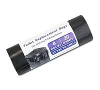 20pezzi sacchetti per WC portatili da 8 galloni, sacchetti per rifiuti biodegradabili da 30 litri, sacchetto per rifiuti alimentari nero, sacchetto per rifiuti 100% compostabile.