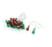 20pz 220VAC 3A RossoVerde lampadina spia luce lampada segnalazione con 18cm cavo