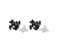 20PZ 3,5 mm Stereo Femmina Montaggio A Pannello Jack per Cuffie, Nero 4 Conduttore