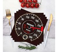 20pz/40pz/60pz Set, Tovaglioli con doppio quadrante per feste a tema corse automobilistiche e sport, neri con accenti dorati, perfetti per compleanni ed eventi, decorazioni da tavola | Design vintage 