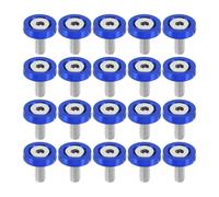 20pz Automobile Motocicletta Blu M6 Sportello Paraurti Rondella Bullone Chiusura
