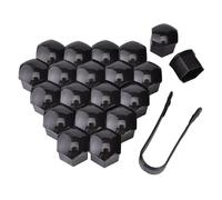 20Pz Coprimozzo Dado Bullone 17Mm Nero Auto Copertura Vite Universale Per Auto