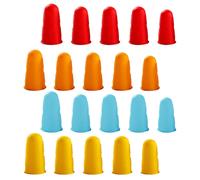20Pz Dita Protettive in Silicone Colorate Antiscivolo Per Uso Manuale