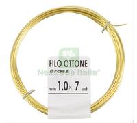 20PZ FILO OTTONE DIAMETRO 0,8 MM LUNGHEZZA 12 MT MATASSINA 50 G: