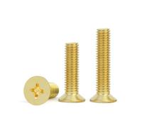 20pz M5×35mm Ottone Viti a testa piatta a croce Viti a testa svasata Phillips