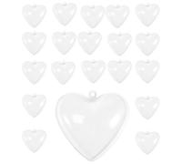 20PZ Palline di Natale un Forma di Cuore Decorazioni Natalizie nel Plastica5832