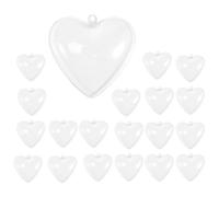 20PZ Palline di Natale un Forma di Cuore Decorazioni Natalizie nel Plastica6775