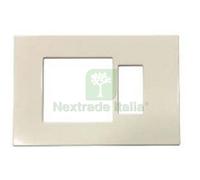 20PZ PLACCA COMBINATA FORO SCHUKO QUADRO + 1 POSTO "VENUS" MM.115X80H. (1869.A):