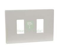 20PZ PLACCA COPRIFRUTTI VENUS MARLANVIL RESINA AVORIO POSTI 2 MM 115X80: